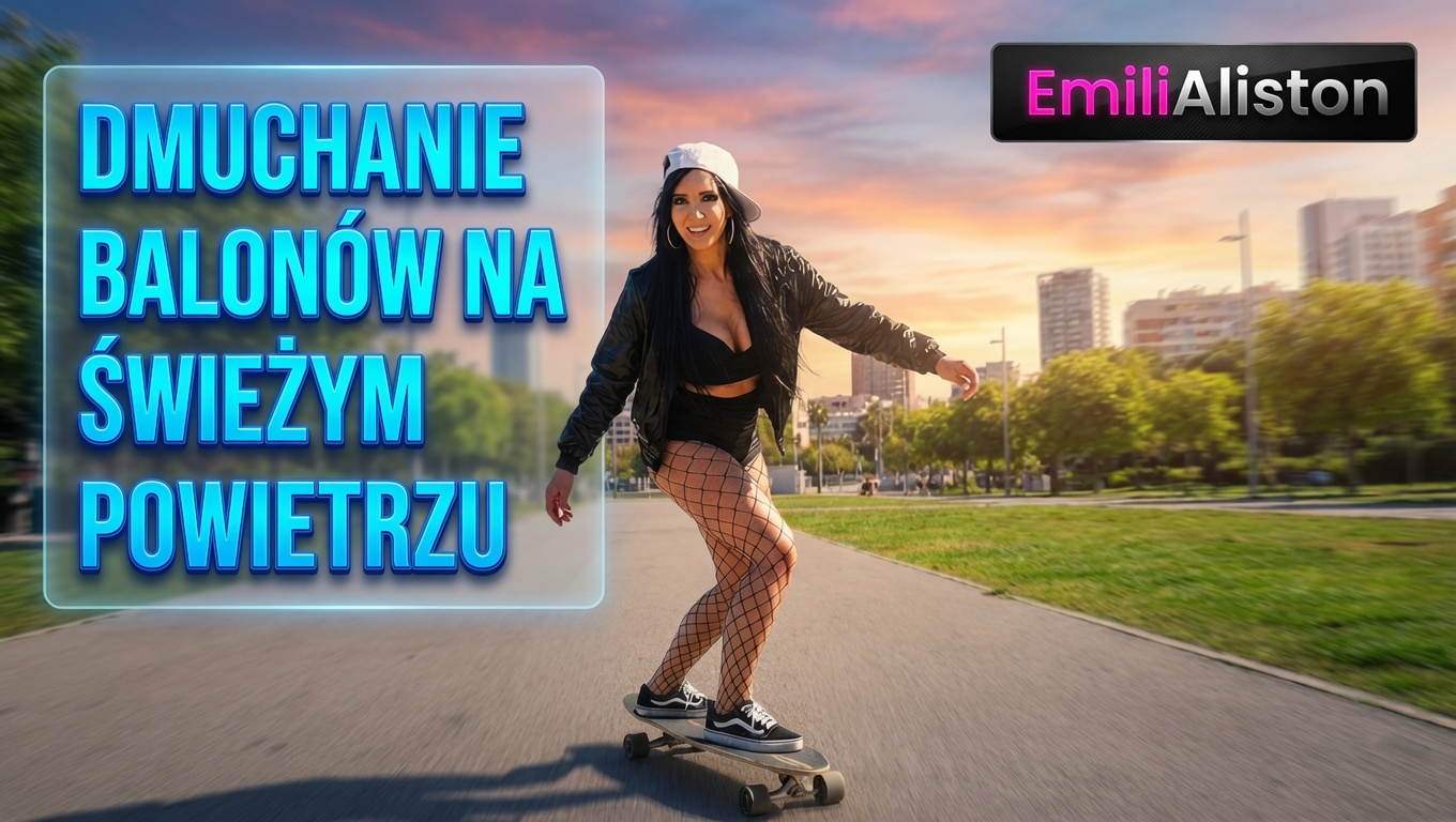 Dmuchanie balonów na świeżym powietrzu